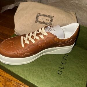 Gucci Men's Brown Leather Sneakers
